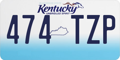 KY license plate 474TZP
