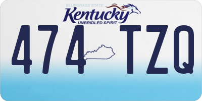 KY license plate 474TZQ