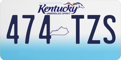 KY license plate 474TZS