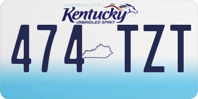 KY license plate 474TZT