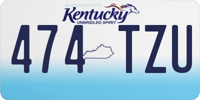 KY license plate 474TZU