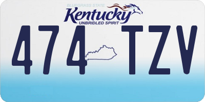 KY license plate 474TZV