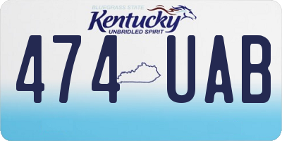 KY license plate 474UAB