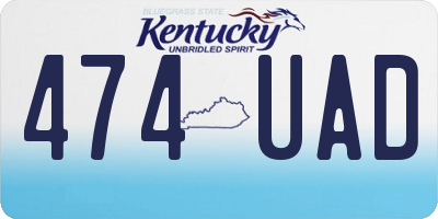 KY license plate 474UAD