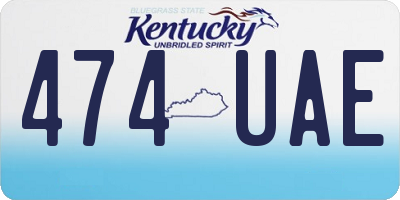 KY license plate 474UAE