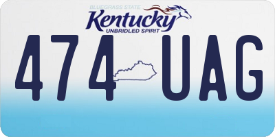 KY license plate 474UAG