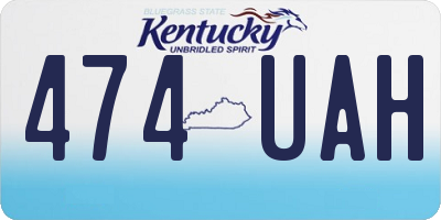 KY license plate 474UAH