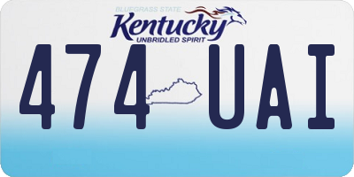 KY license plate 474UAI
