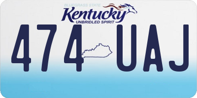 KY license plate 474UAJ