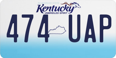 KY license plate 474UAP