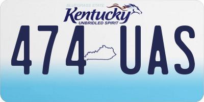 KY license plate 474UAS
