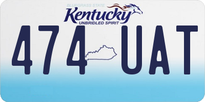 KY license plate 474UAT