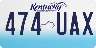 KY license plate 474UAX