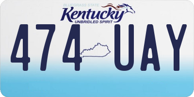 KY license plate 474UAY