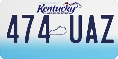 KY license plate 474UAZ