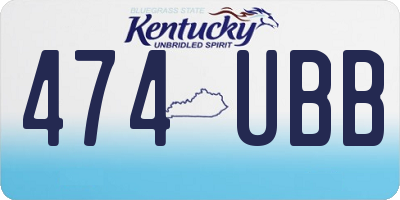 KY license plate 474UBB