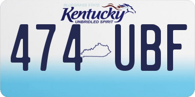 KY license plate 474UBF