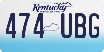 KY license plate 474UBG