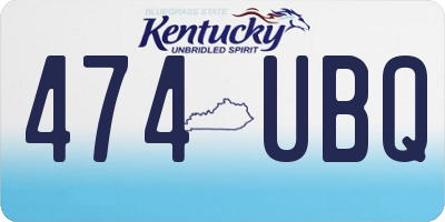 KY license plate 474UBQ