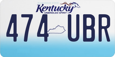 KY license plate 474UBR