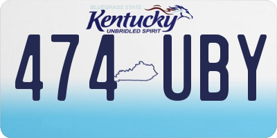 KY license plate 474UBY