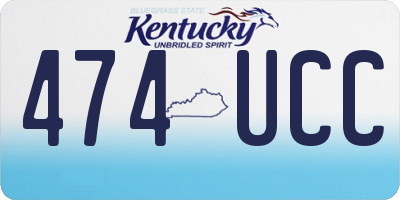 KY license plate 474UCC