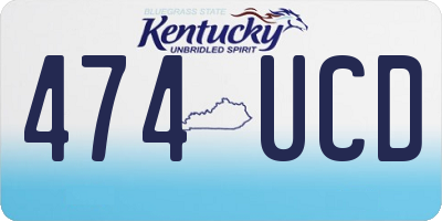 KY license plate 474UCD