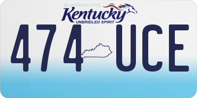 KY license plate 474UCE