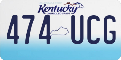 KY license plate 474UCG