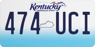 KY license plate 474UCI