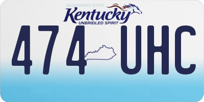 KY license plate 474UHC