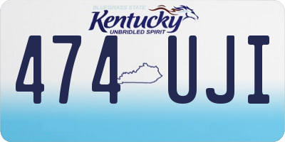 KY license plate 474UJI