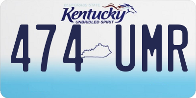 KY license plate 474UMR