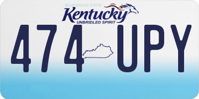 KY license plate 474UPY