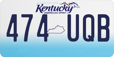 KY license plate 474UQB
