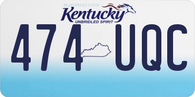 KY license plate 474UQC