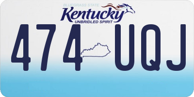 KY license plate 474UQJ