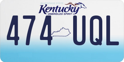 KY license plate 474UQL
