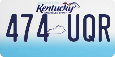 KY license plate 474UQR