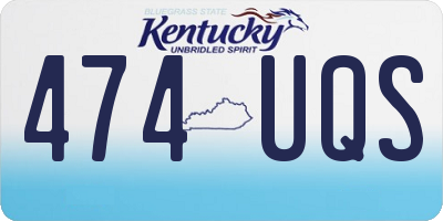 KY license plate 474UQS
