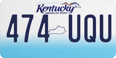 KY license plate 474UQU