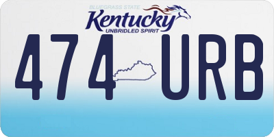 KY license plate 474URB