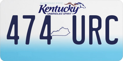 KY license plate 474URC
