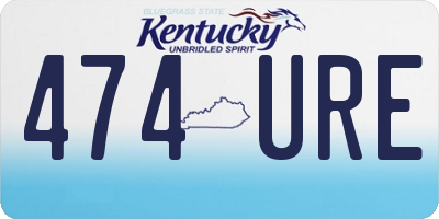 KY license plate 474URE