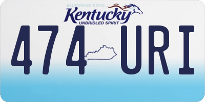KY license plate 474URI