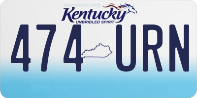 KY license plate 474URN