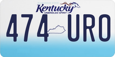 KY license plate 474URO