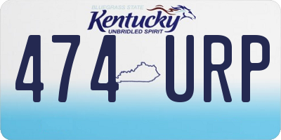 KY license plate 474URP