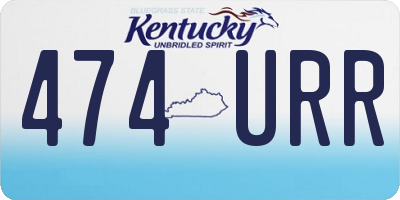 KY license plate 474URR