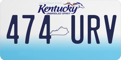 KY license plate 474URV
